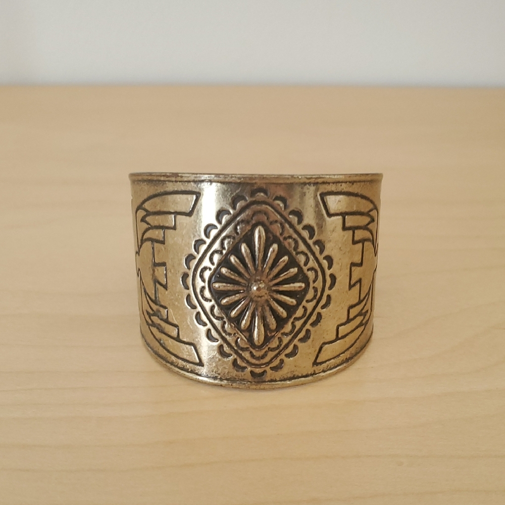 Cuff Bracelet With Antique Finish